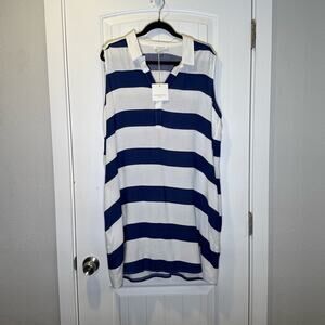 beachlunchlounge Blue and White Dress size XL
